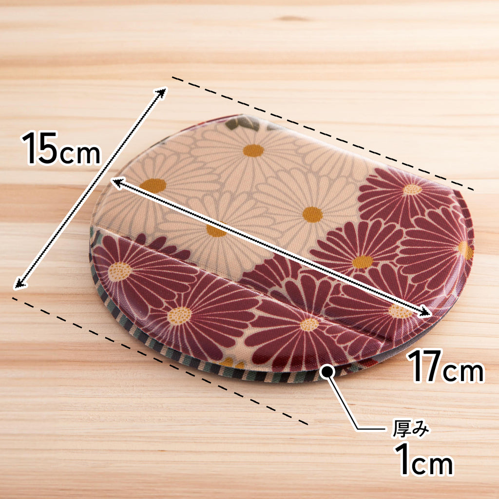 のレン スタンドミラー レトロフラワー 大 / 折り畳み式 卓上鏡