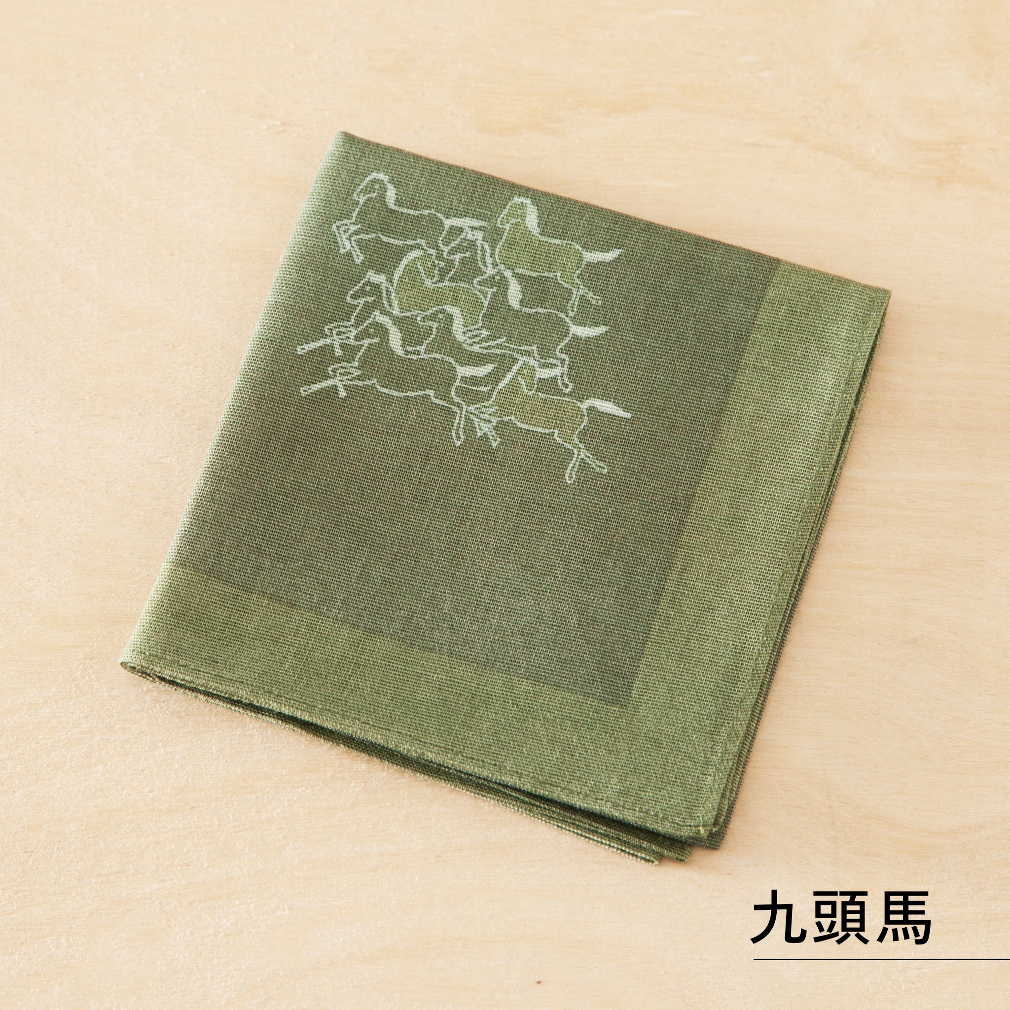 のレン 吉祥 綿麻ハンカチ / 綿80% 麻20% 47×47cm メンズハンカチ