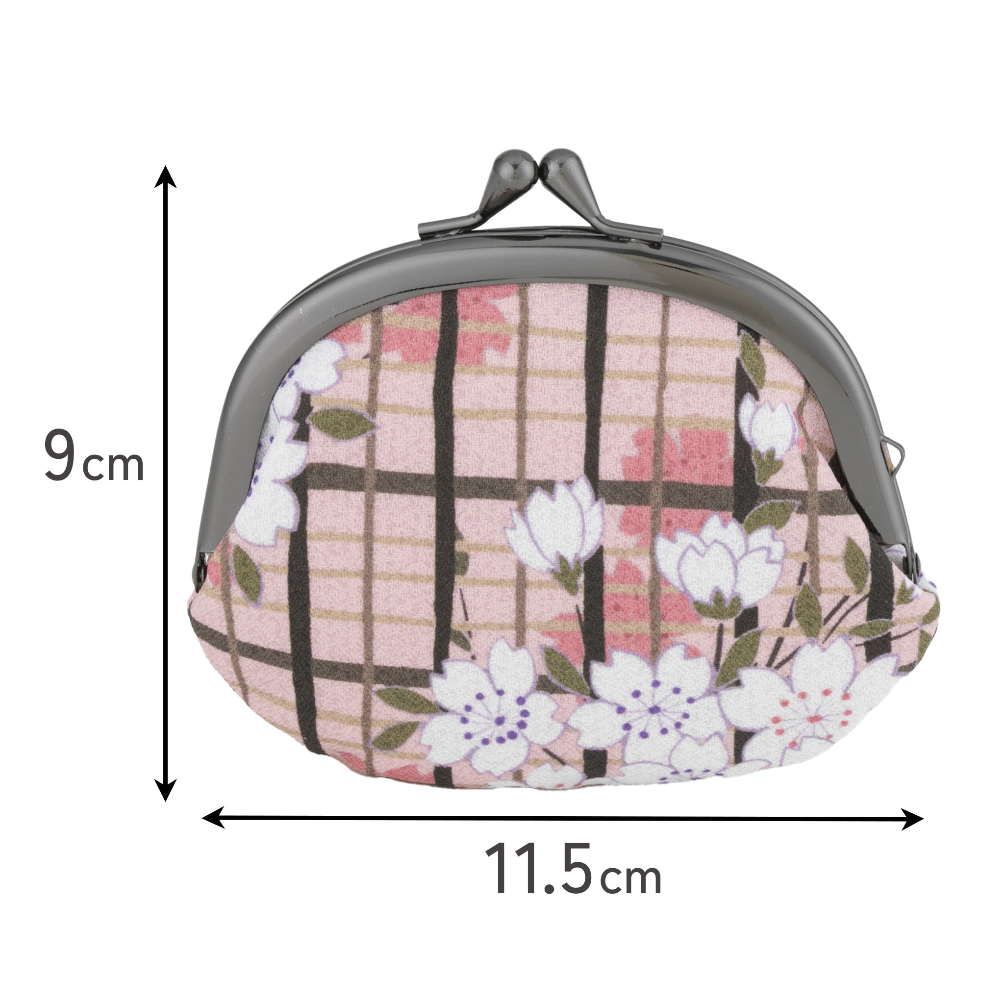 のレン がま口小銭入れ 桜格子