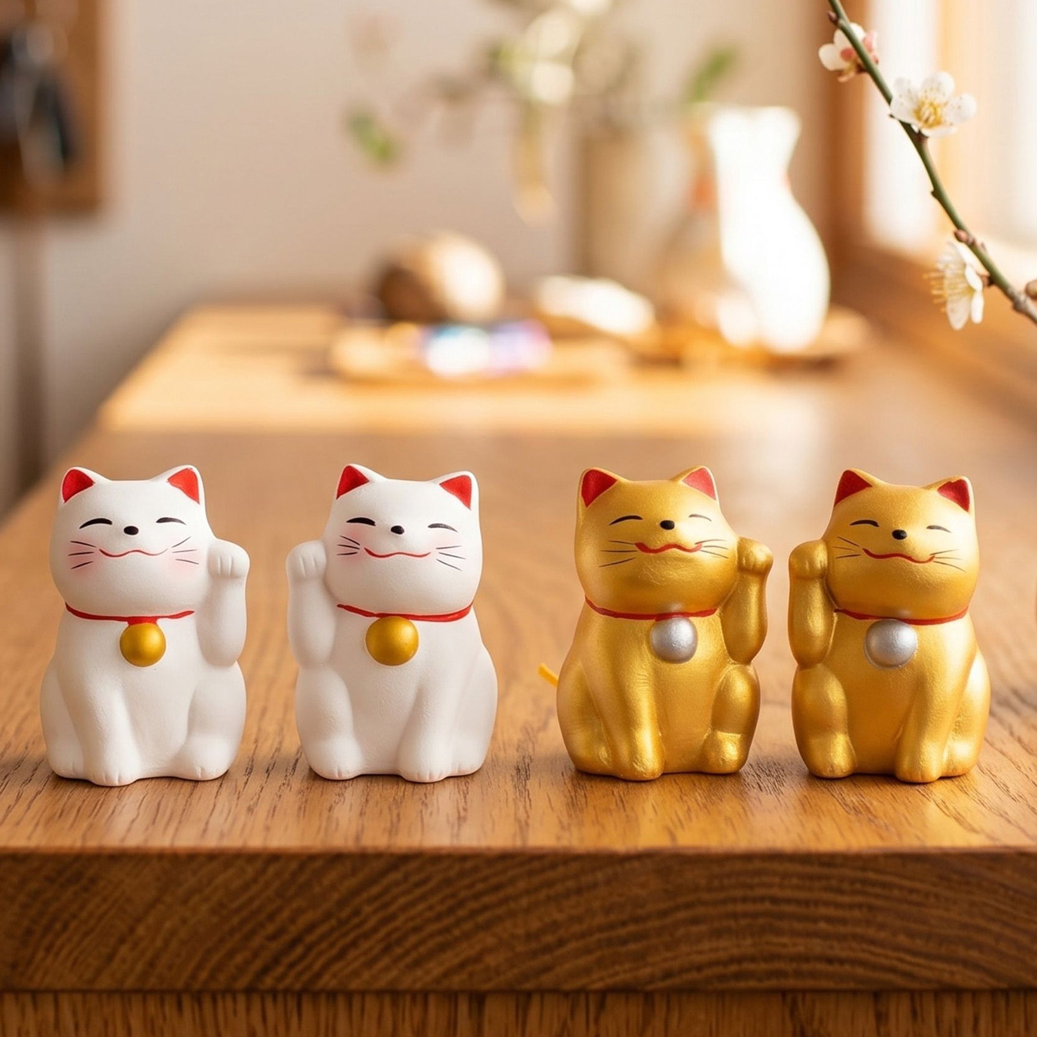 のレン 招き猫おみくじ 5体セット