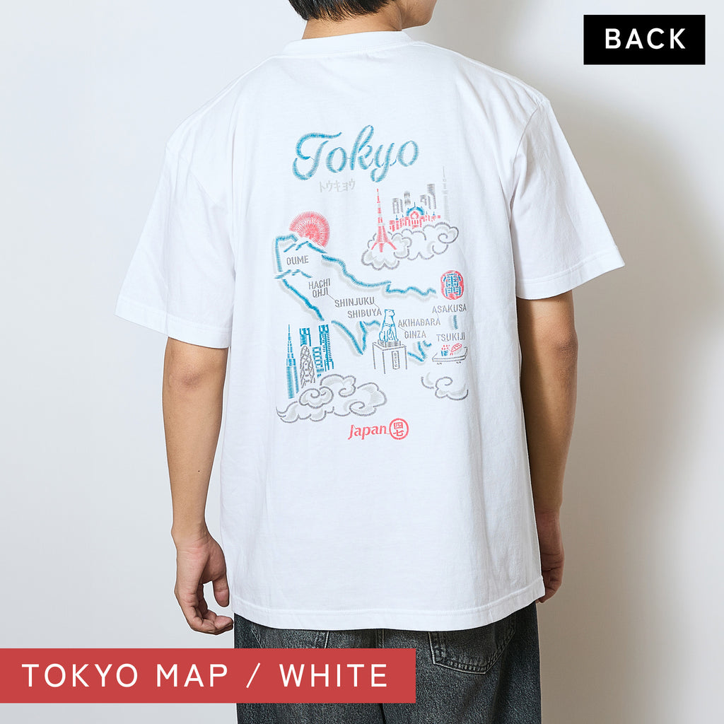 シジュウナナ TOKYO MAP Tシャツ ｜ M〜XL