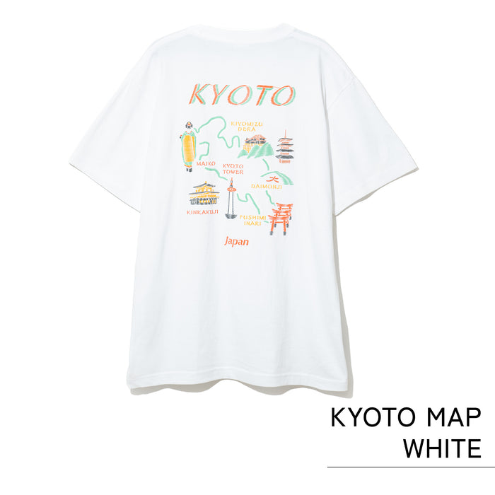 シジュウナナ KYOTO MAP Tシャツ ｜ M〜XL