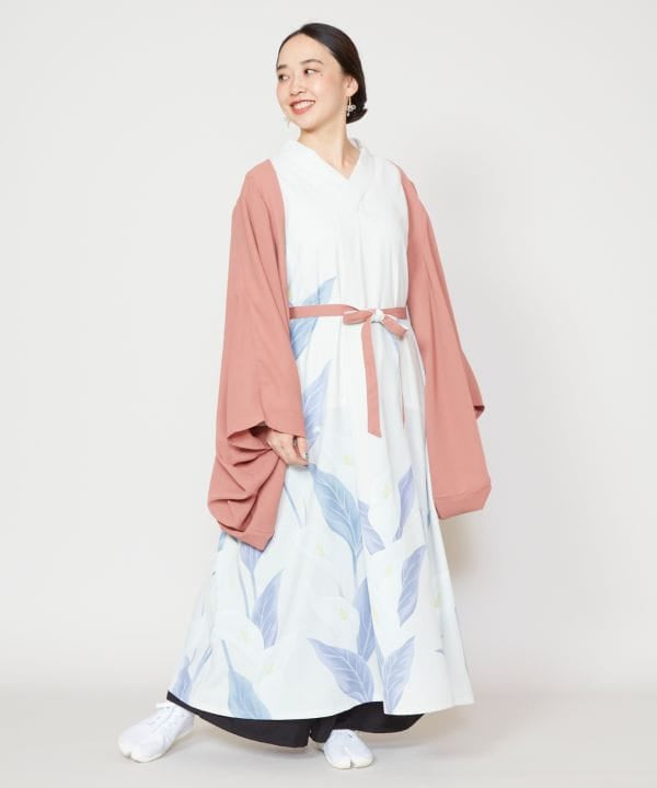 倭物やカヤ 水芭蕉羽織付きワンピース