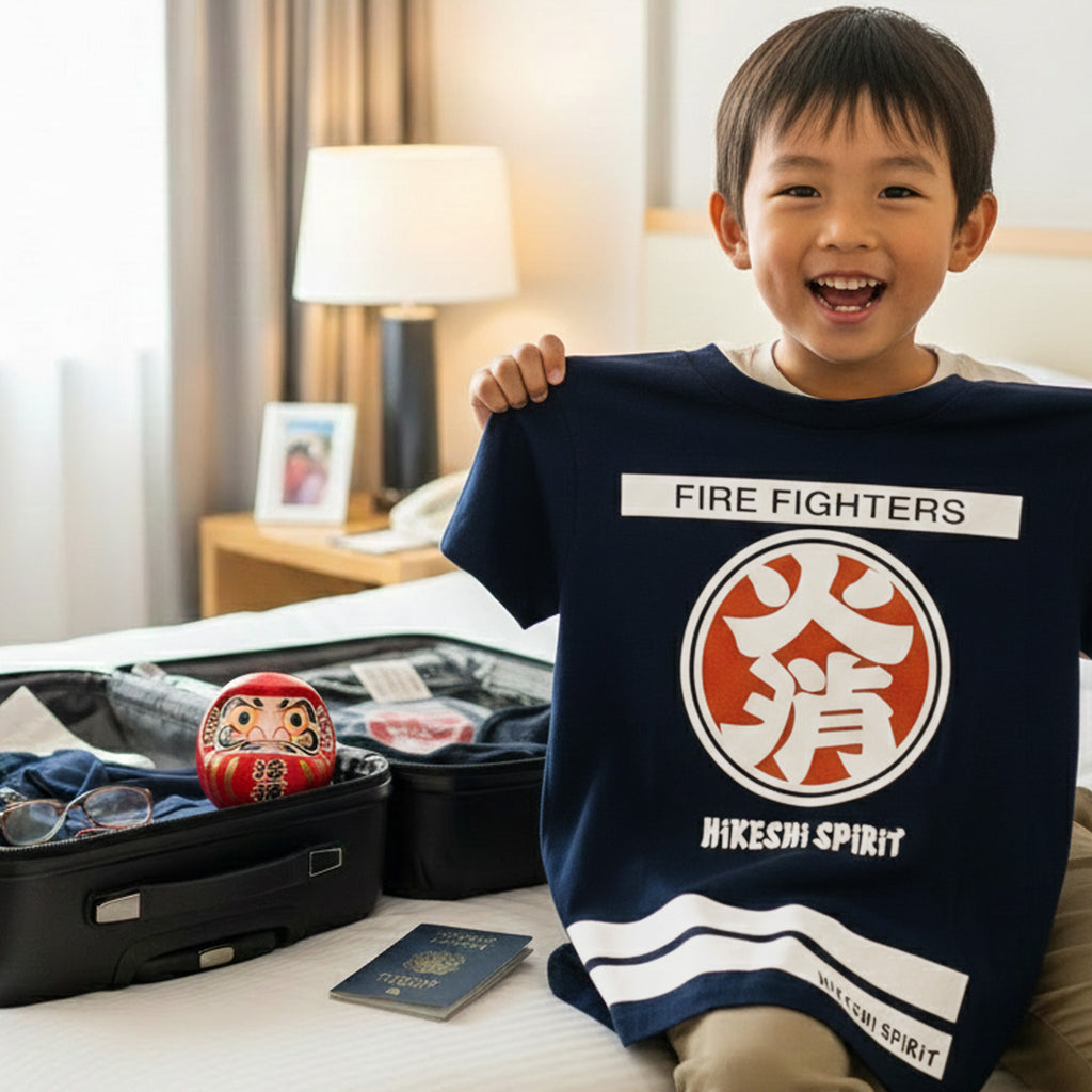 HiKESHi SPiRiT OD火消 キッズ Tシャツ ネイビー