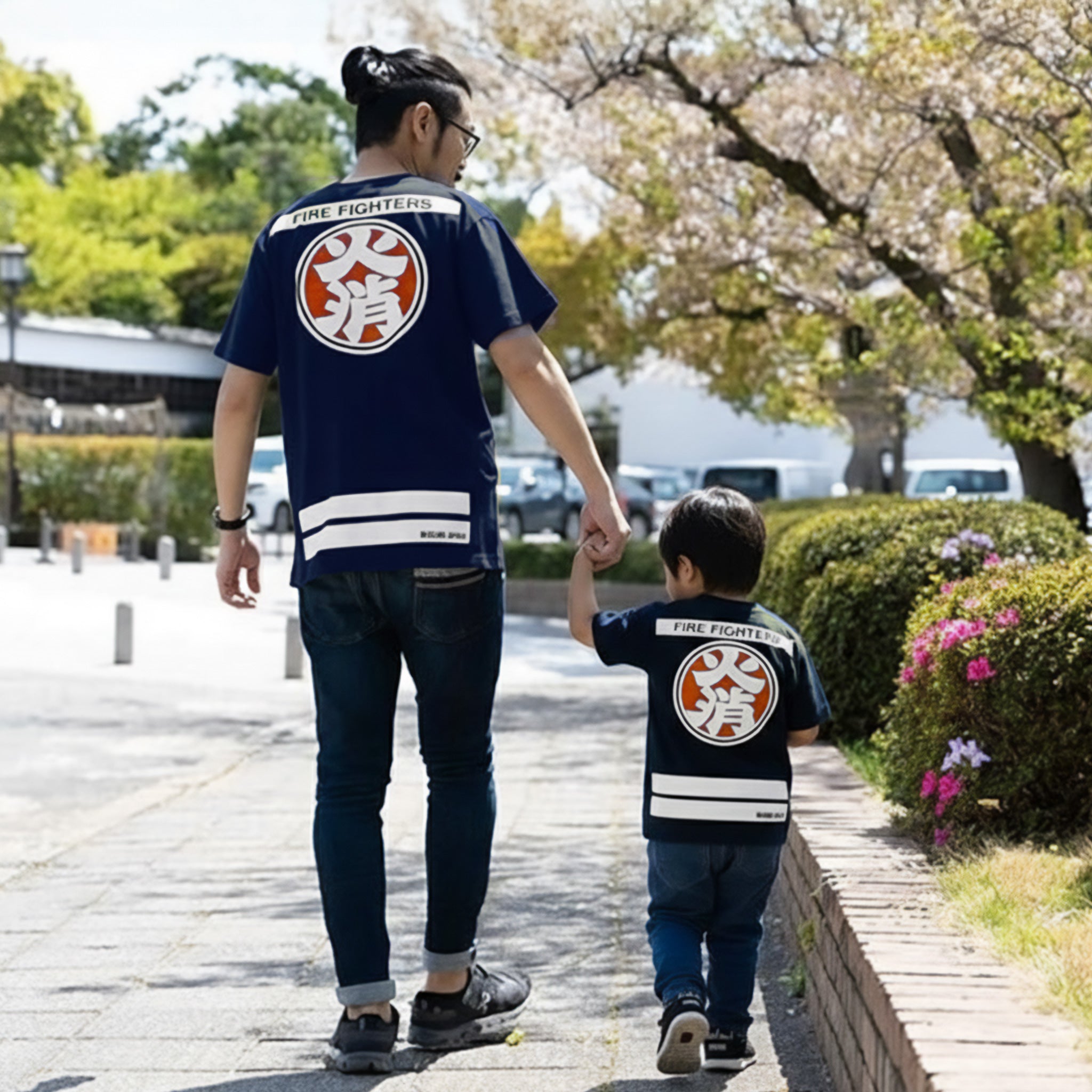 HiKESHi SPiRiT OD火消 キッズ Tシャツ ネイビー