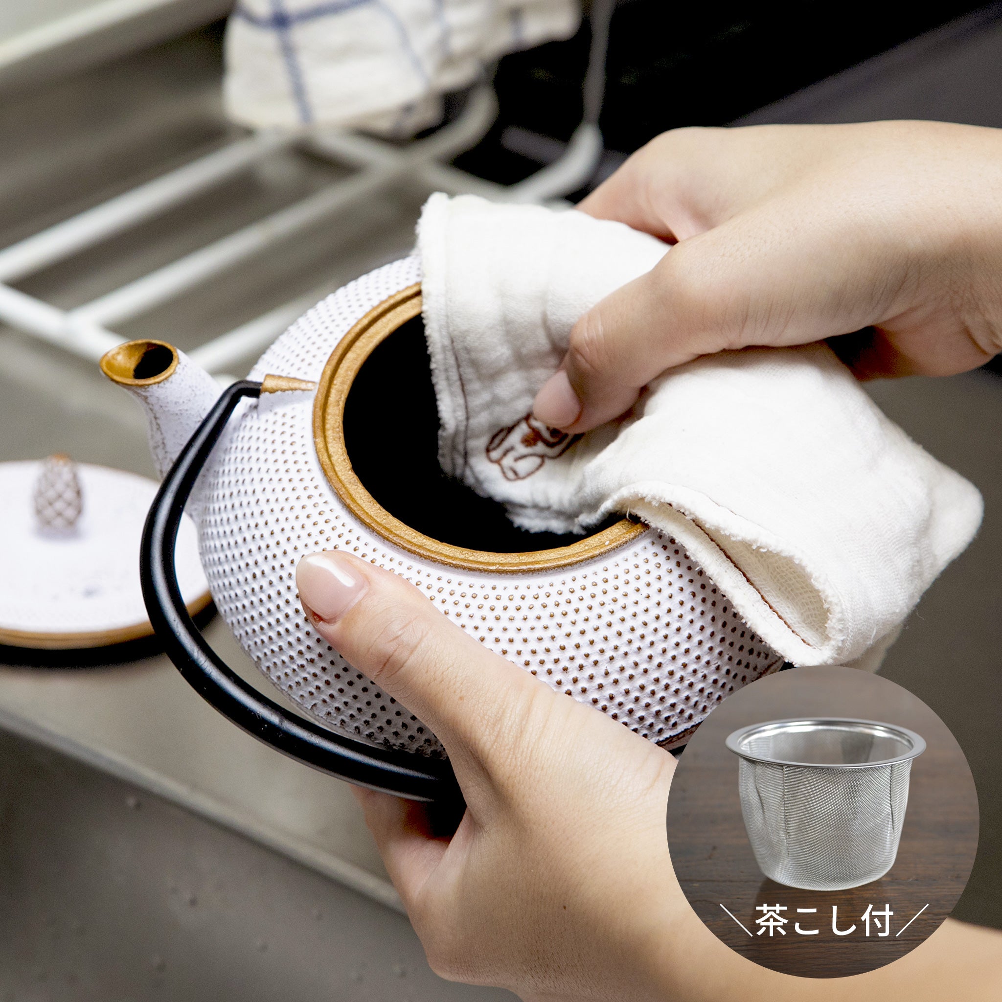 ロジアソシエイツ 南部鉄器 急須 アラレ 0.6L